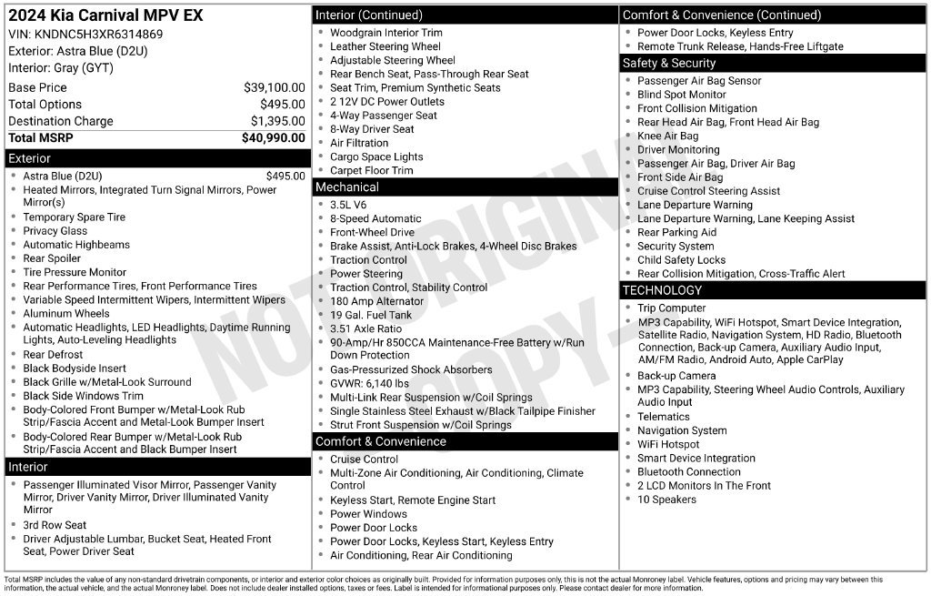 Used 2024 Blue Kia EX image 23