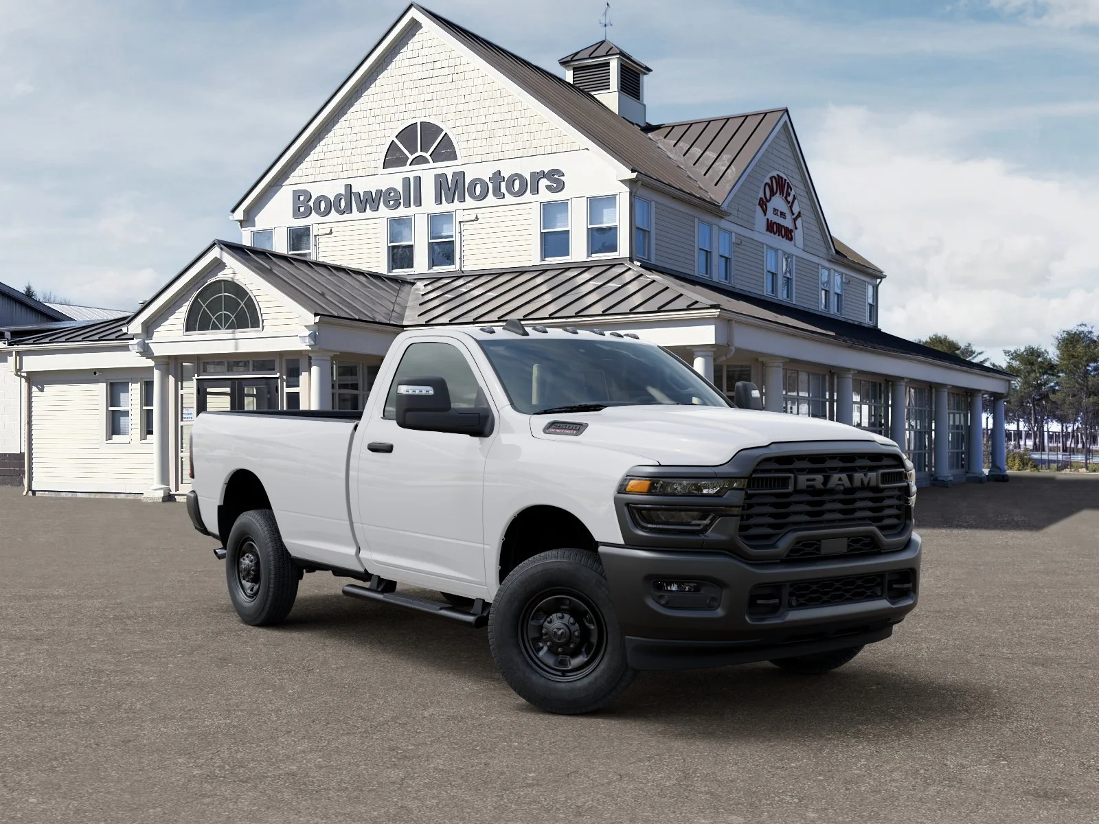 New 2026 Bright White Clear-Coat Exterior Paint RAM Tradesman Regular Cab 4x4 8