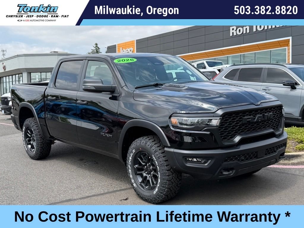 New 2026 Diamond Black Crystal Pearl-Coat Exterior Paint RAM Rebel image 1