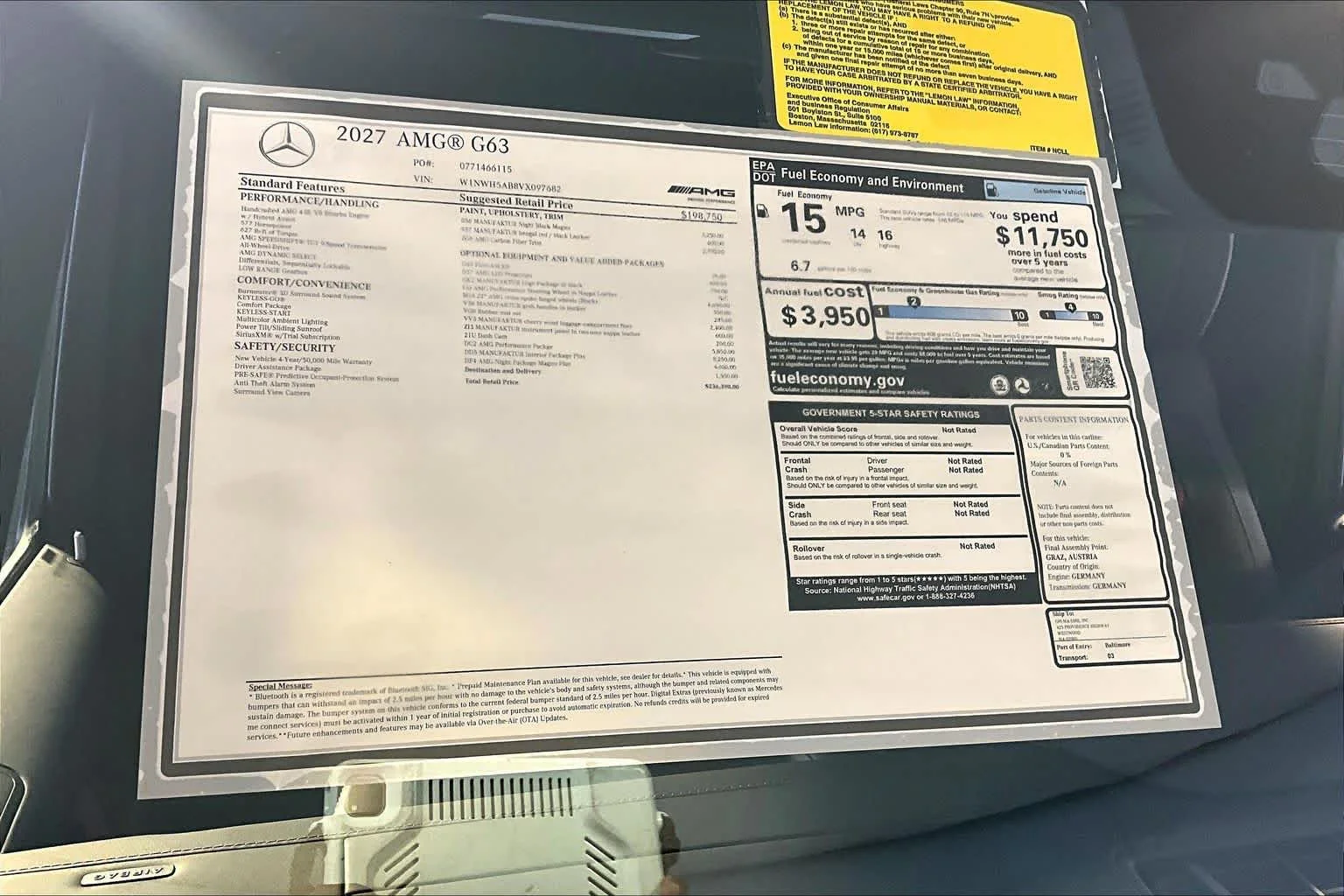 New 2027 MANUFAKTUR Night Black Magno Mercedes-Benz AMG® G 63 image 18