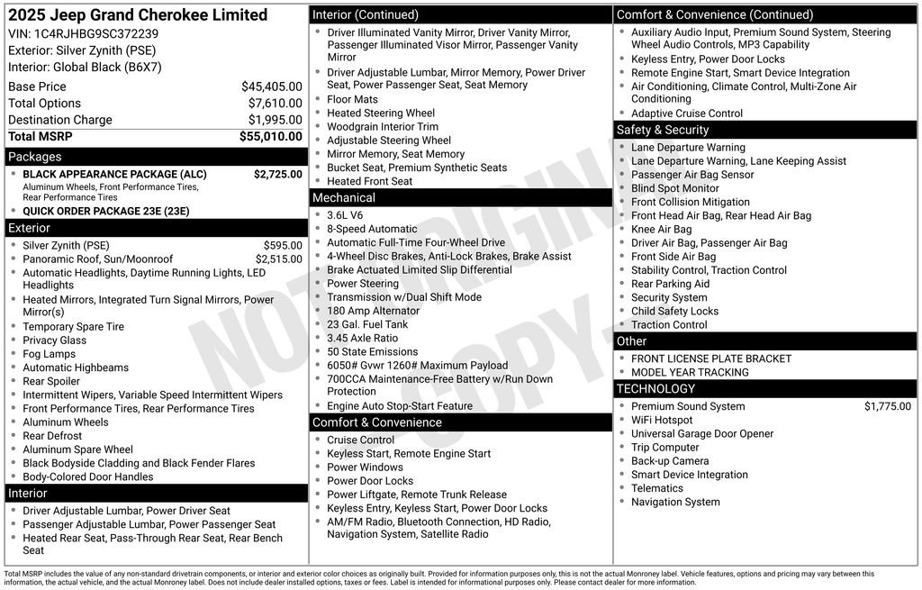 New 2025 Silver Zynith Exterior Paint Jeep Limited image 3