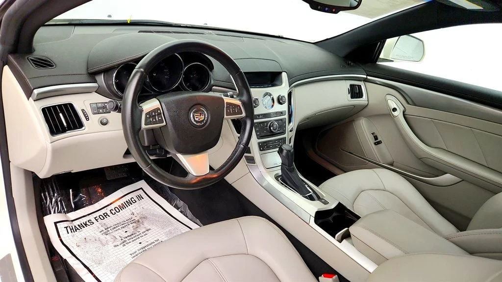 Used 2014 White Diamond Tricoat Cadillac 2dr Coupe RWD image 12
