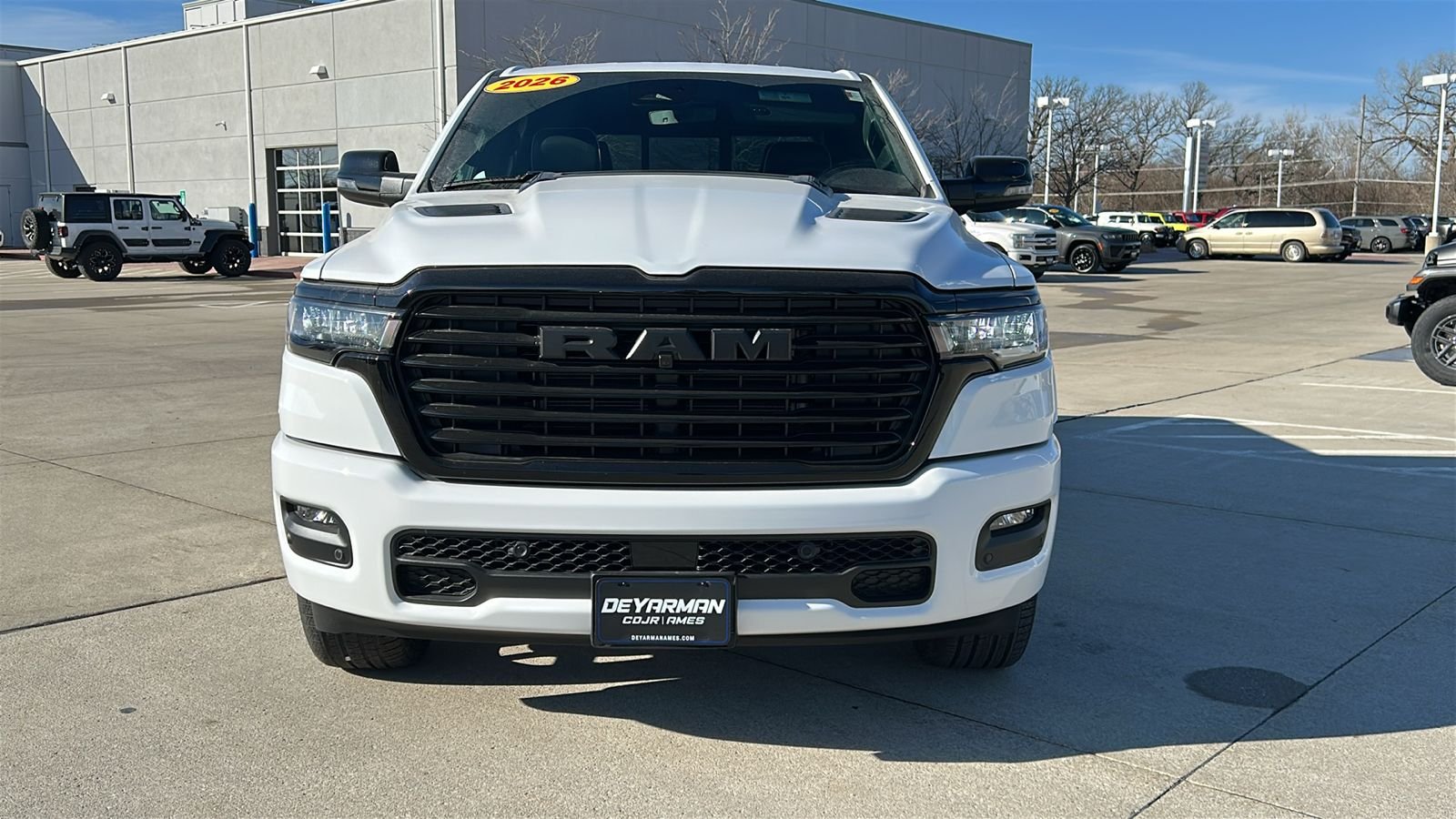 New 2026 Bright White Clear-Coat Exterior Paint RAM Laramie image 8