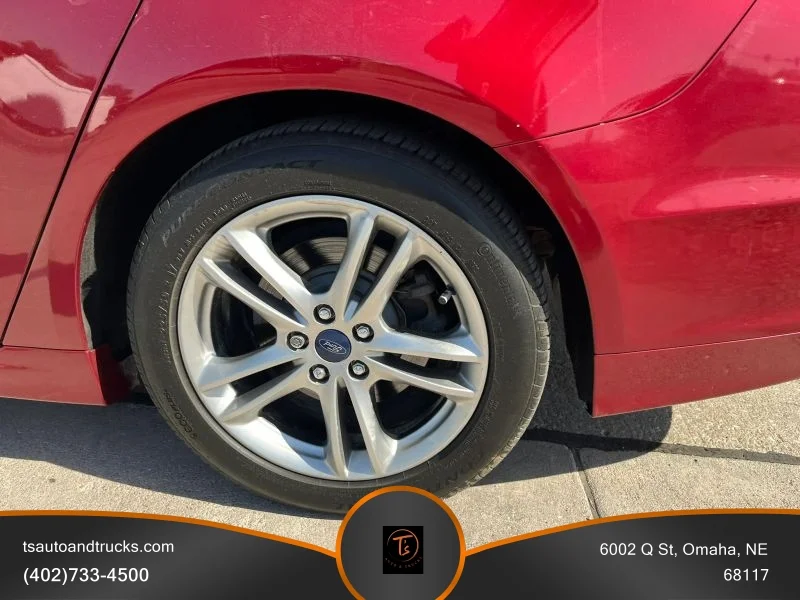 Used 2015 Red Ford Titanium Hybrid Sedan 4D image 11