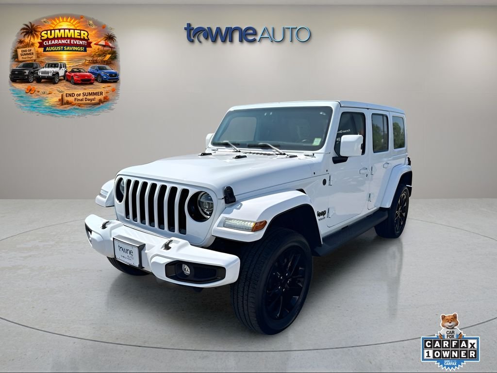 Used 2021 White Jeep Unlimited Sahara High Altitude image 1