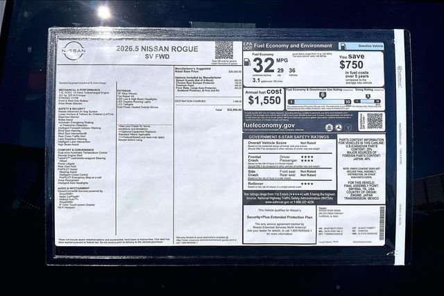 New 2026 Nissan Rogue SV 4D Sport Utility