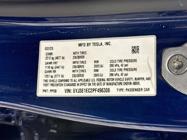 Used 2023 Blue Tesla Performance image 30