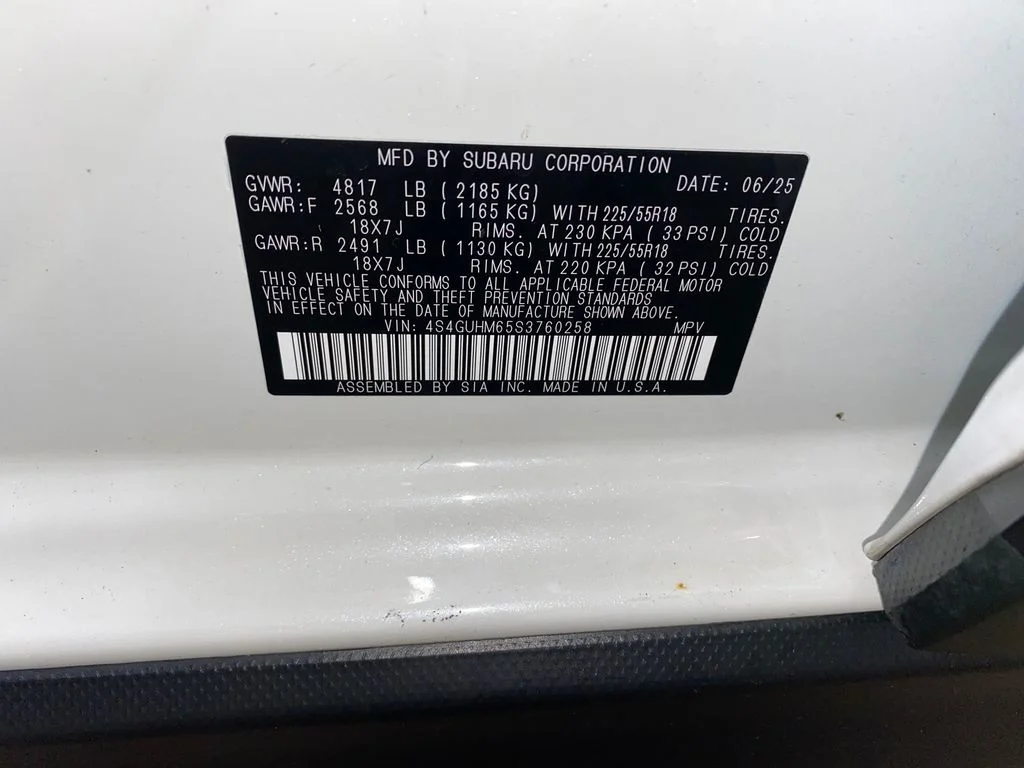 Certified Used 2025 White Subaru Limited image 29