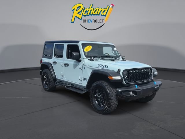 Used 2024 Jeep Wrangler 4xe Willys 4XE with VIN 1C4RJXN69RW294518 for sale in Cheshire, CT