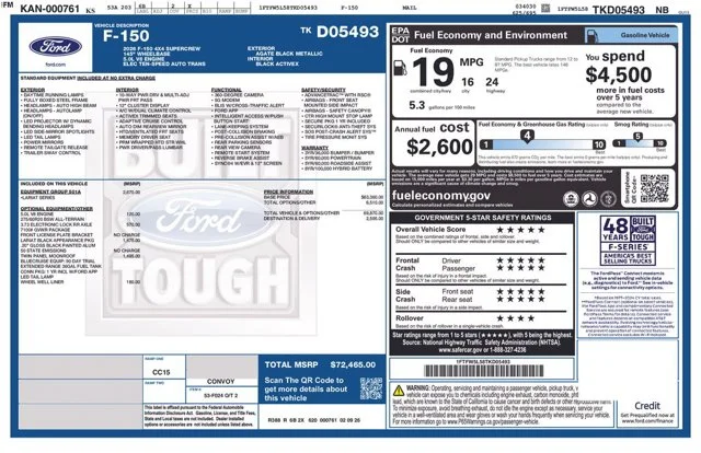 New 2026 Agate Black Metallic Ford Lariat® image 72