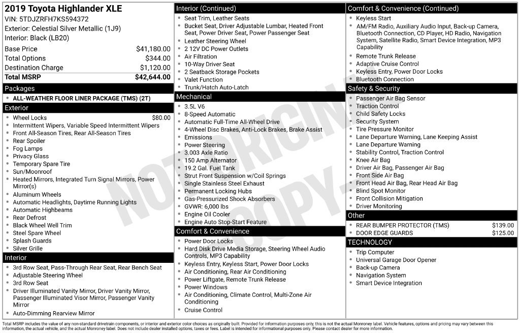 Used 2019 Silver Toyota XLE image 6