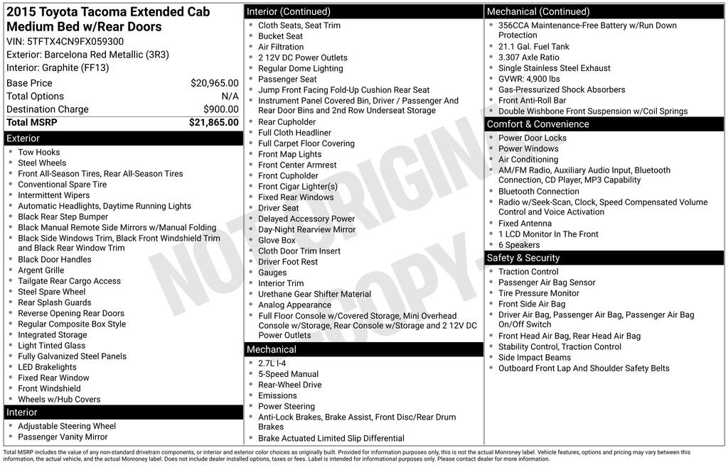 Used 2015 Red Toyota Base image 10