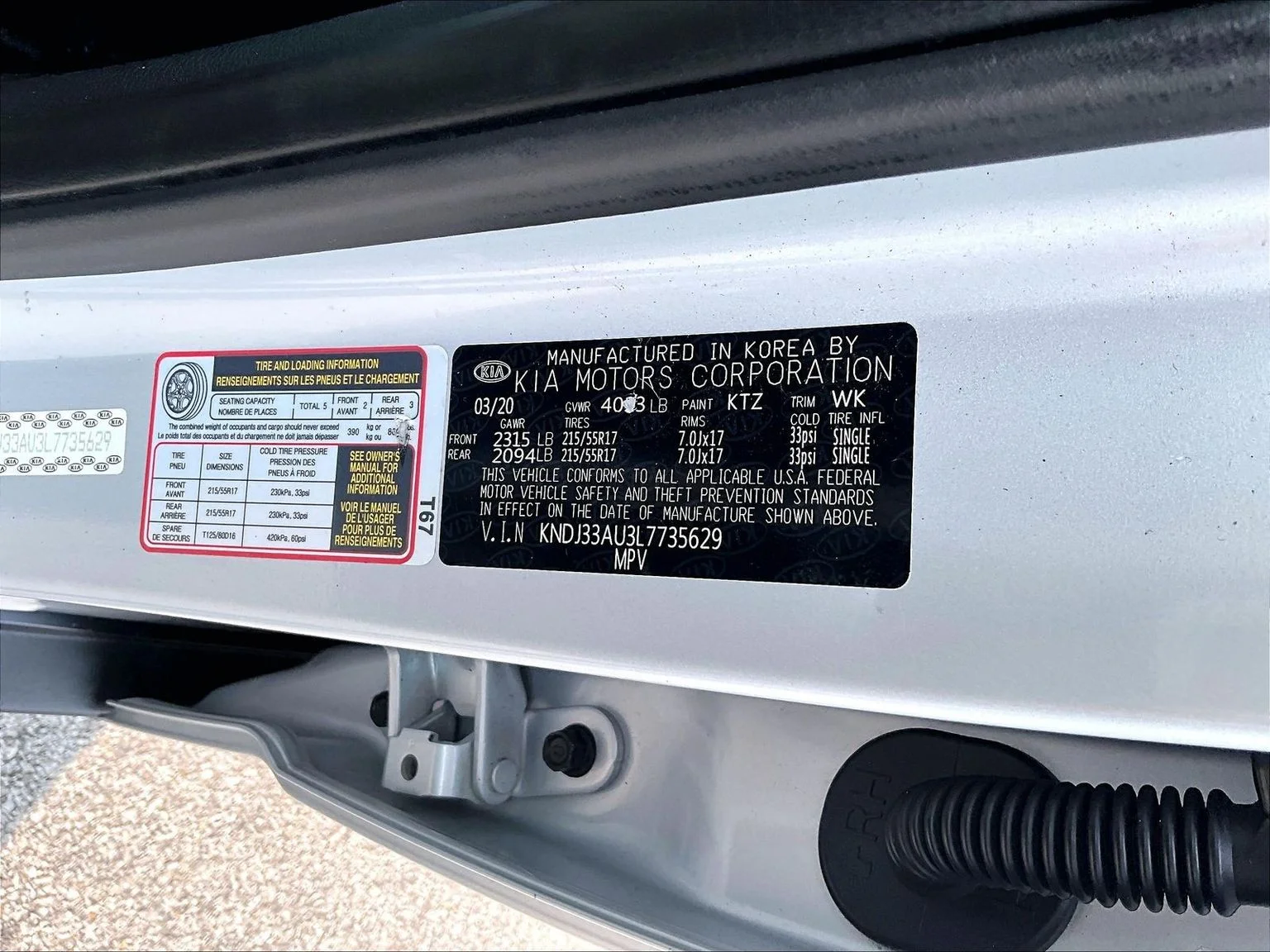 Used 2020 Silver Kia EX image 36