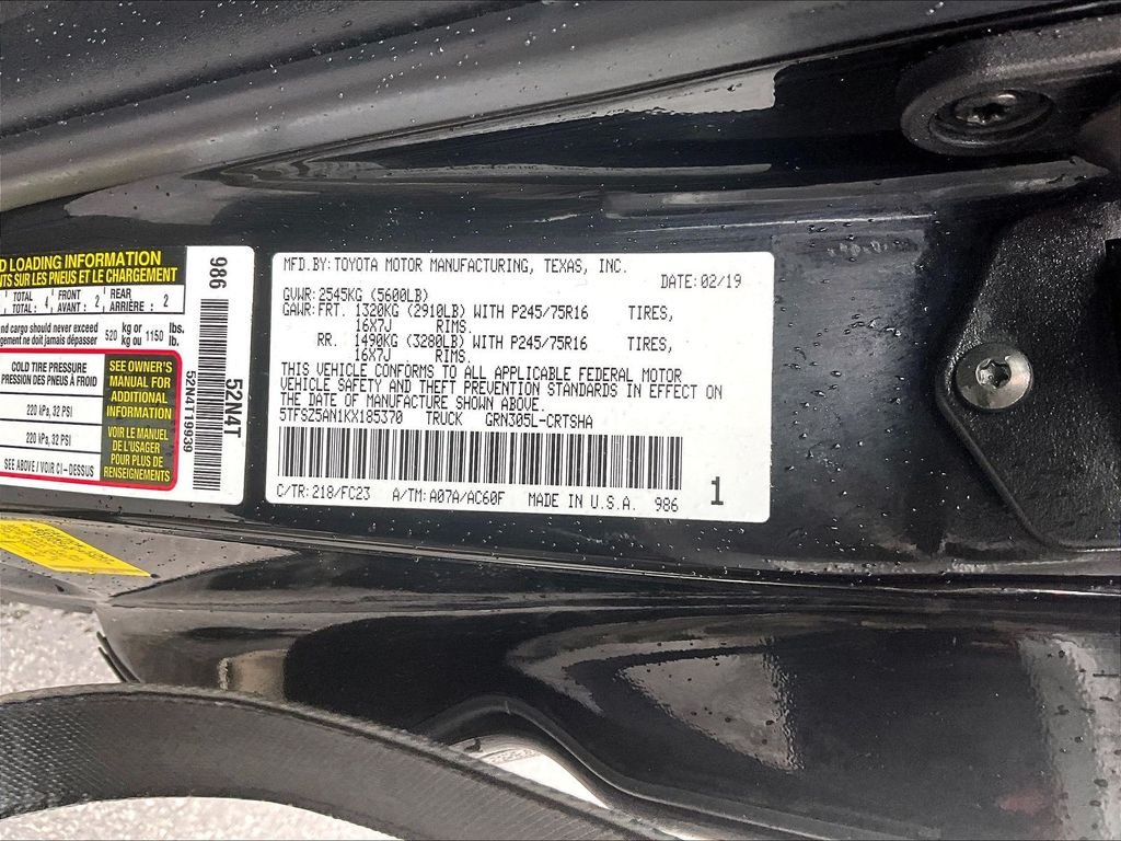 Used 2019 Black Toyota SR5 image 36