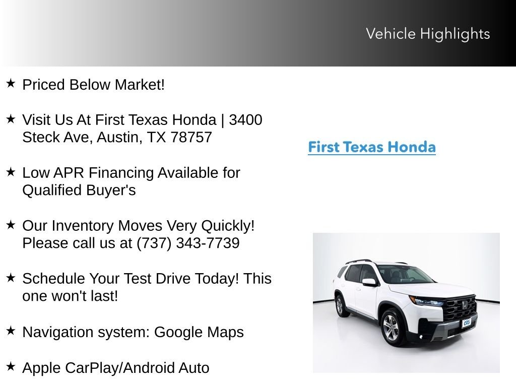 Certified Used 2026 Platinum White Pearl Honda EX-L image 10
