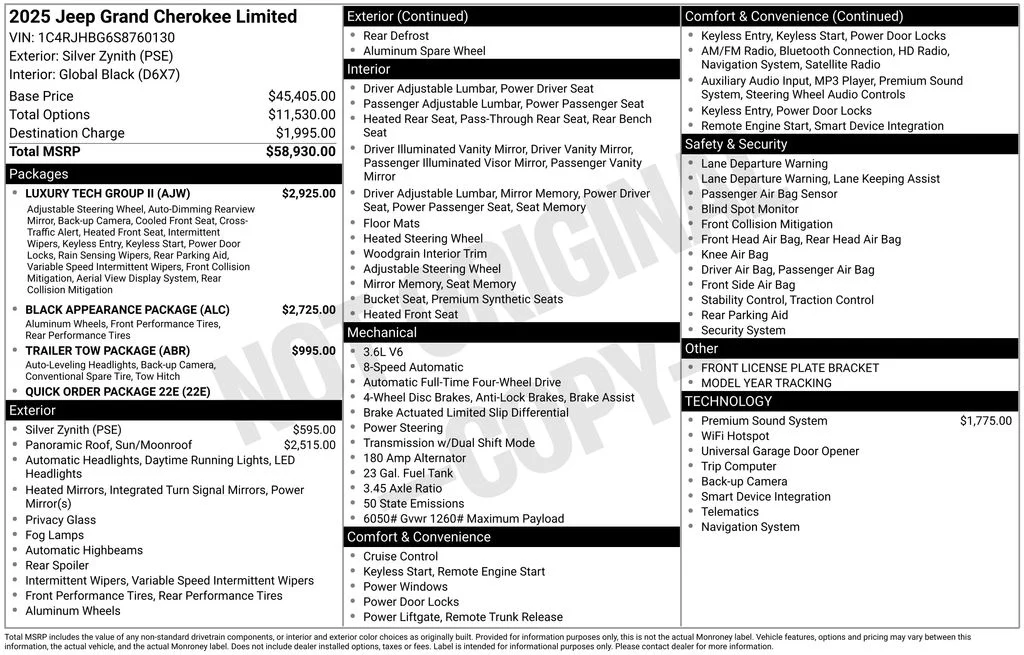 New 2025 Silver Zynith Exterior Paint Jeep Limited image 6