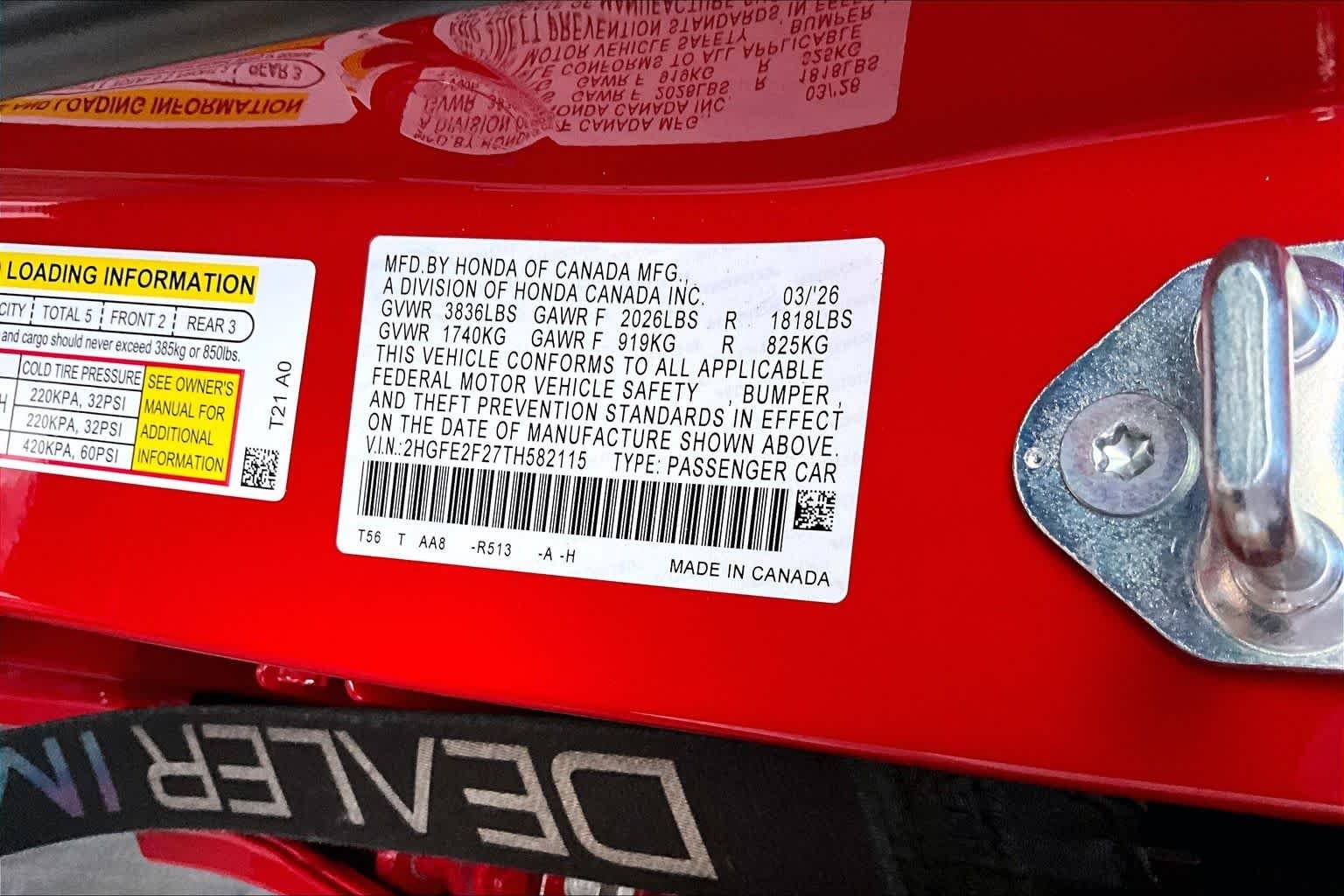 New 2026 Rallye Red Honda LX image 19