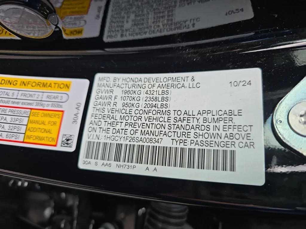Used 2025 Crystal Black Pearl Honda LX image 25