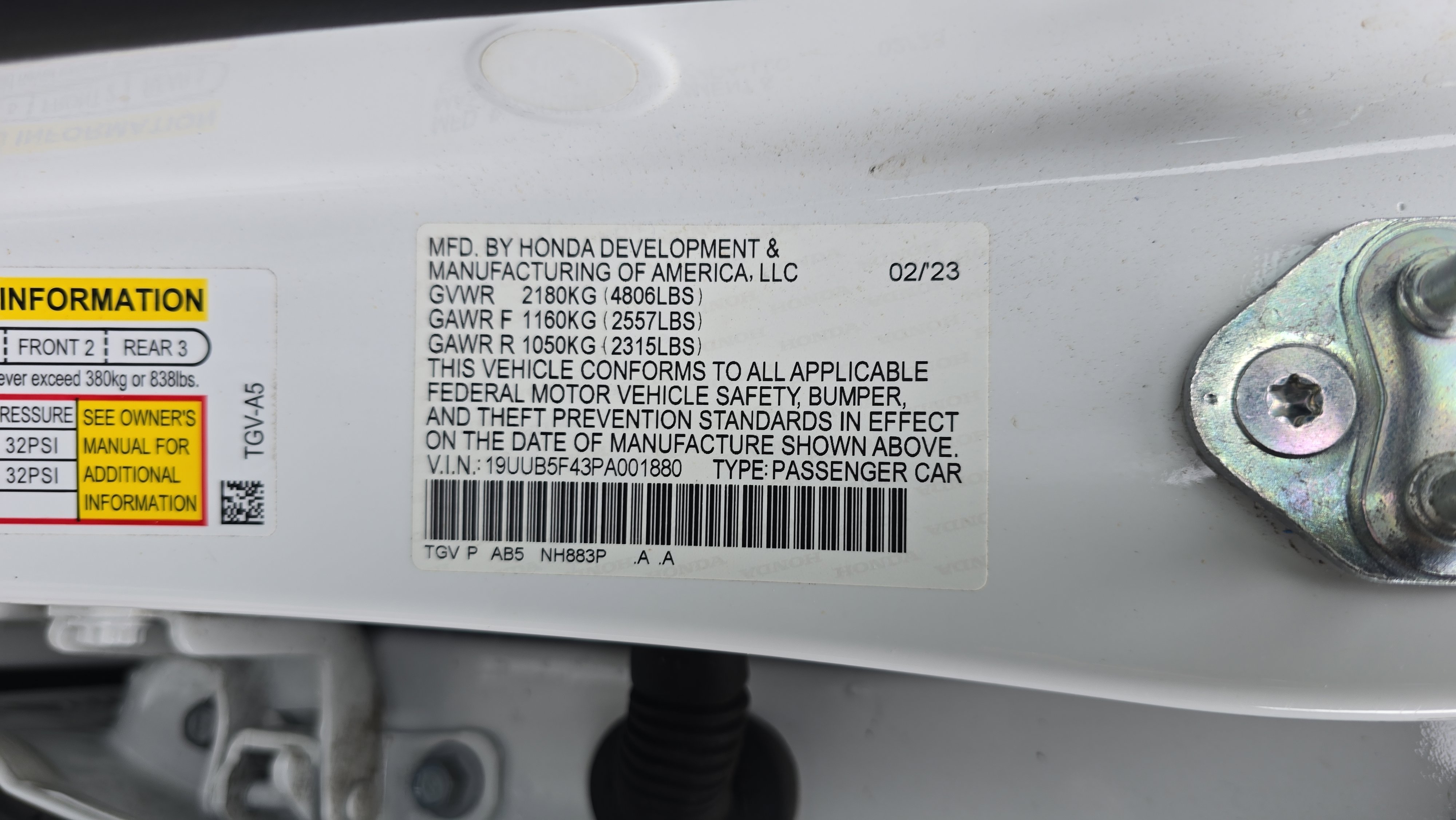 Certified Used 2023 Platinum White Pearl Acura w/Technology Package image 27