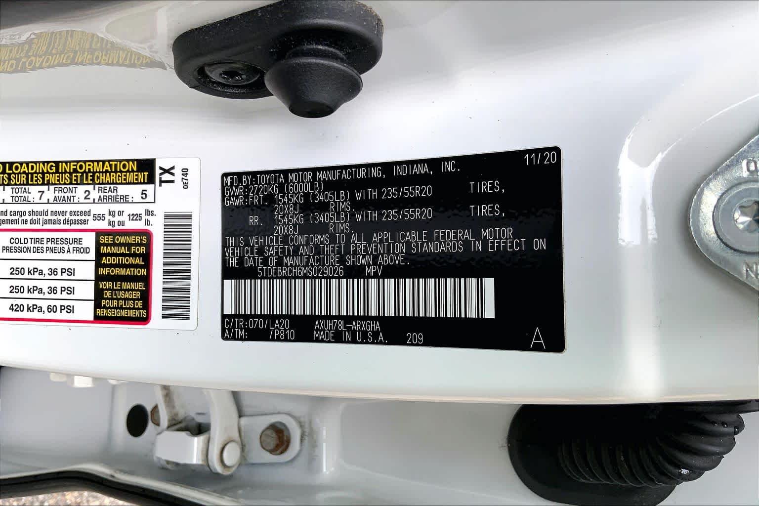 Used 2021 Blizzard Pearl Toyota Hybrid Platinum image 34