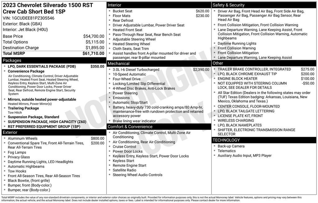 Used 2023 Black Chevrolet RST image 49