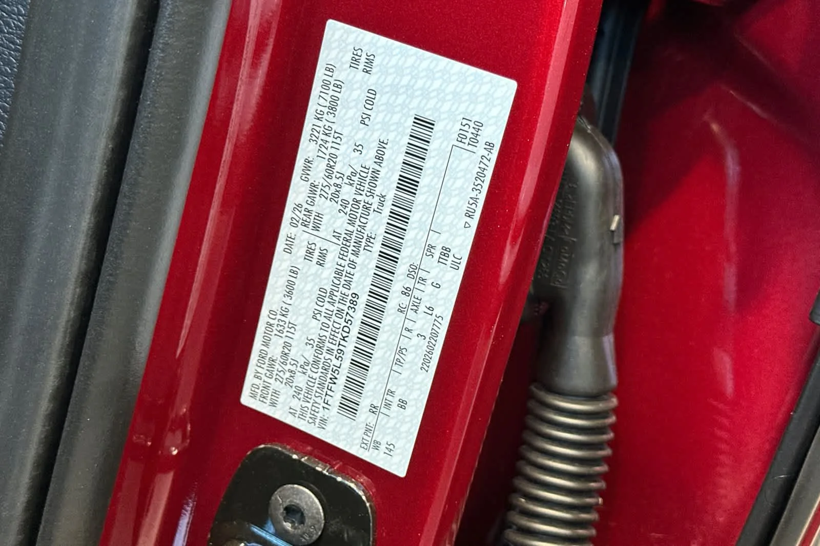 New 2026 Ruby Red Metallic Tinted Clearcoat Ford Lariat® image 24