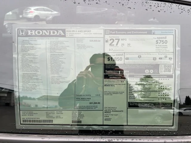 New 2026 Crystal Black Pearl Honda Sport image 30