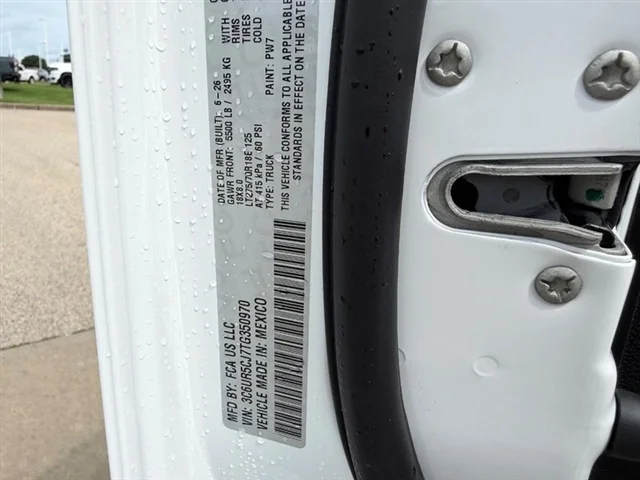 New 2026 Bright White Clear-Coat Exterior Paint RAM Tradesman image 20