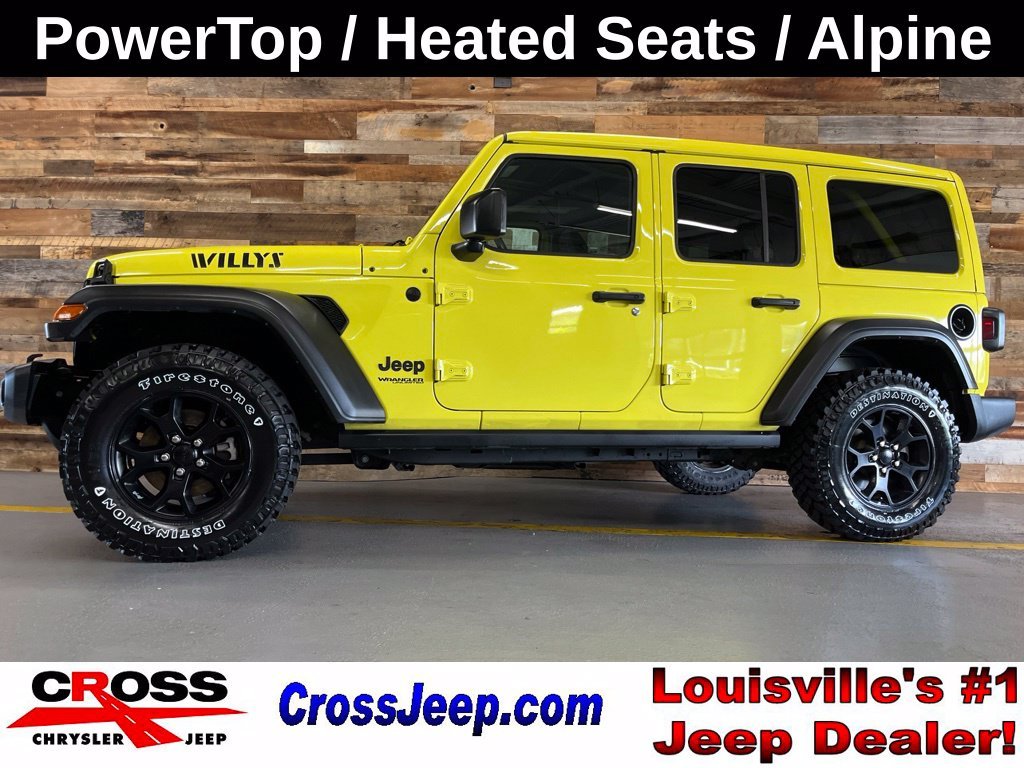 Used 2022 High Velocity Clearcoat Jeep Unlimited Willys image 1