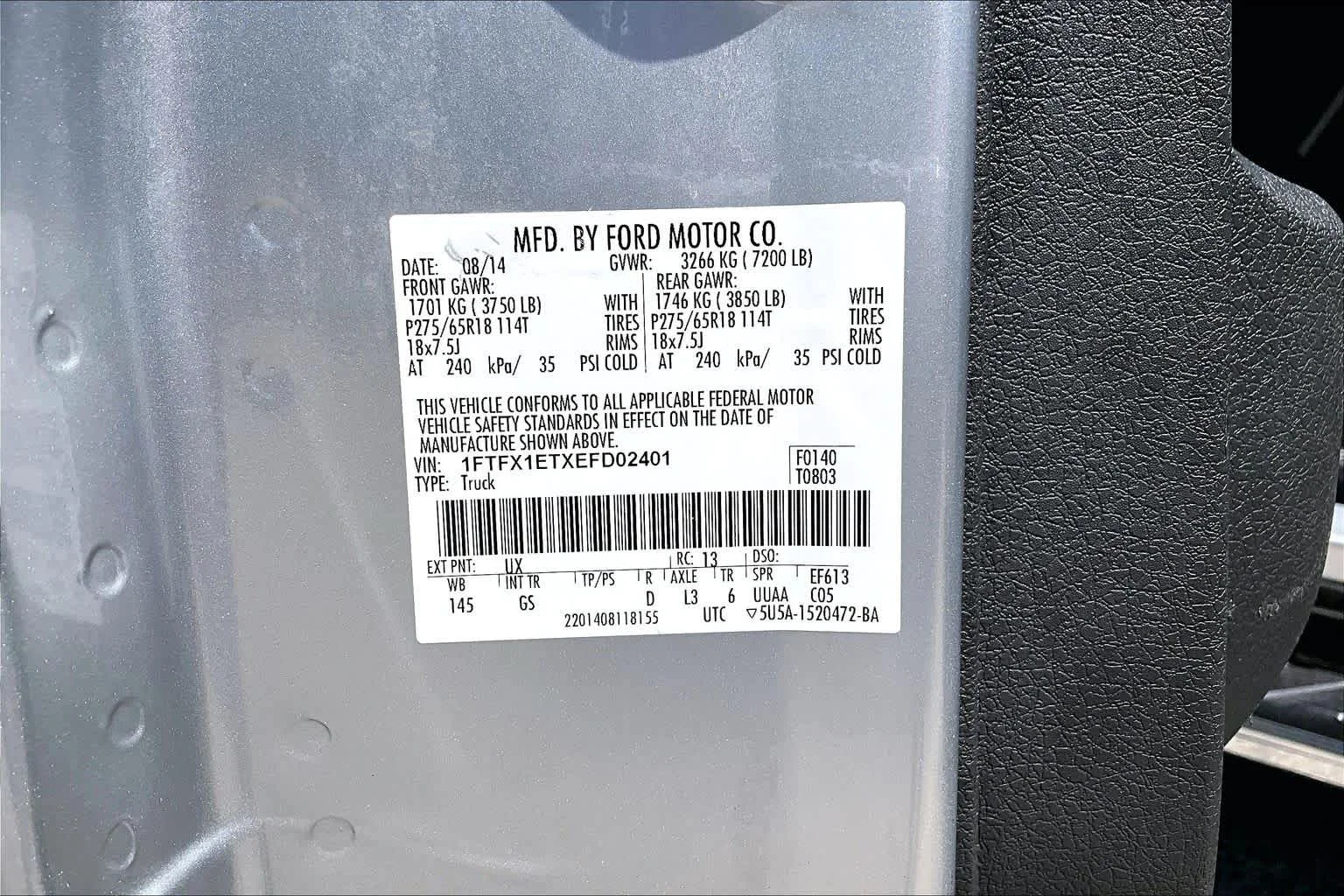 Used 2014 Ingot Silver Metallic Ford XLT image 33