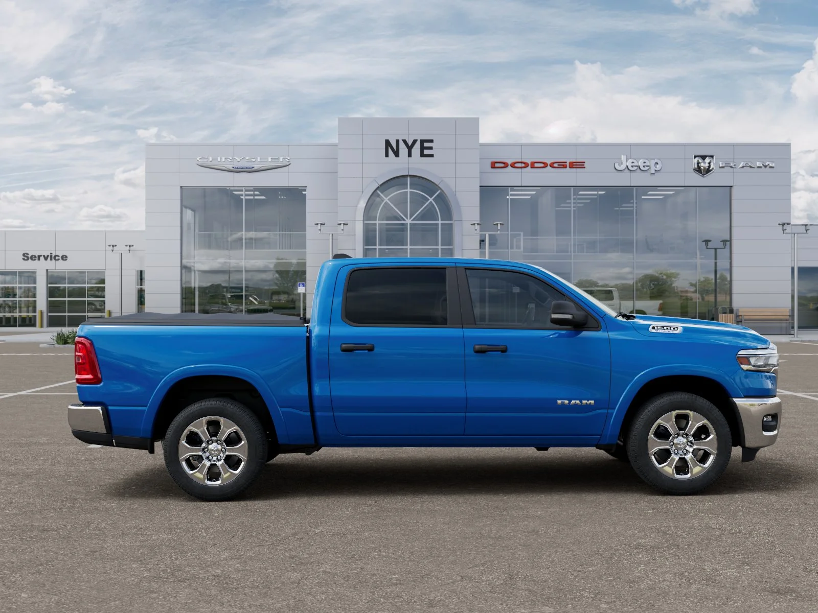 New 2025 Hydro Blue Pearl-Coat Exterior Paint RAM Big Horn/Lone Star image 48