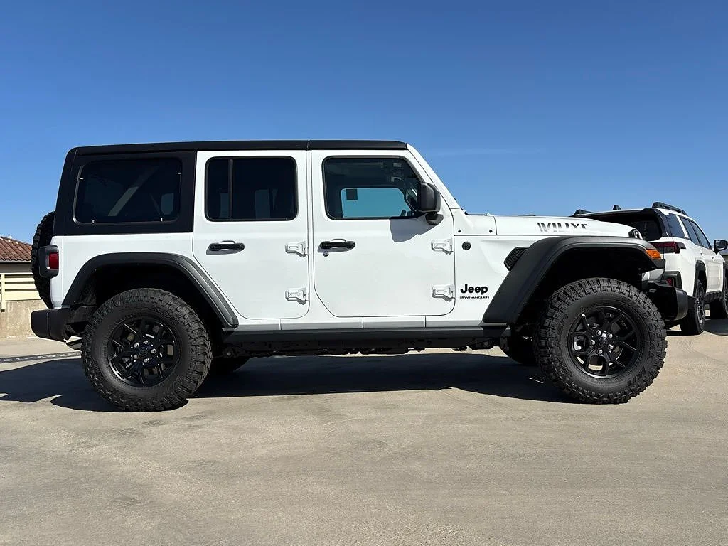 New 2026 Bright White Clear Coat Jeep 4-Door Willys 4x4 image 3