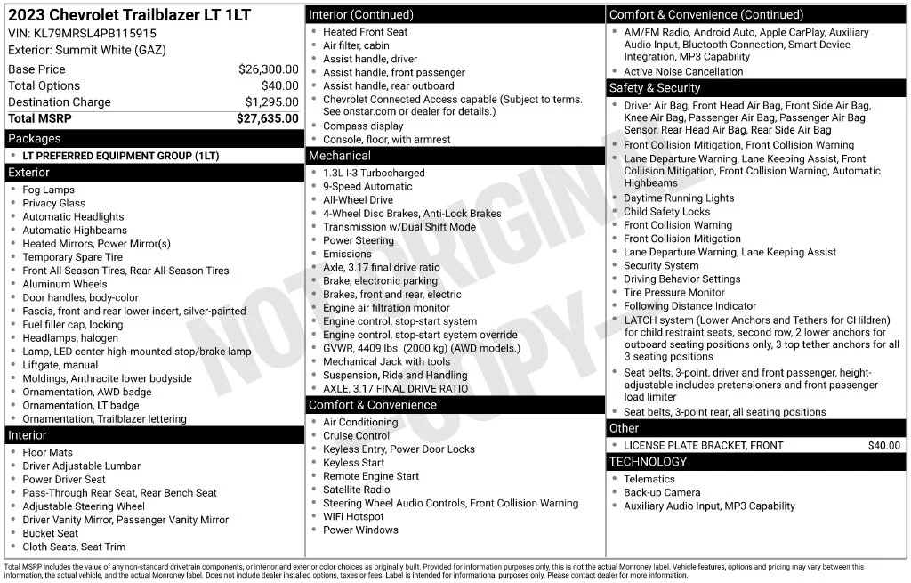Certified Used 2023 White Chevrolet LT image 3