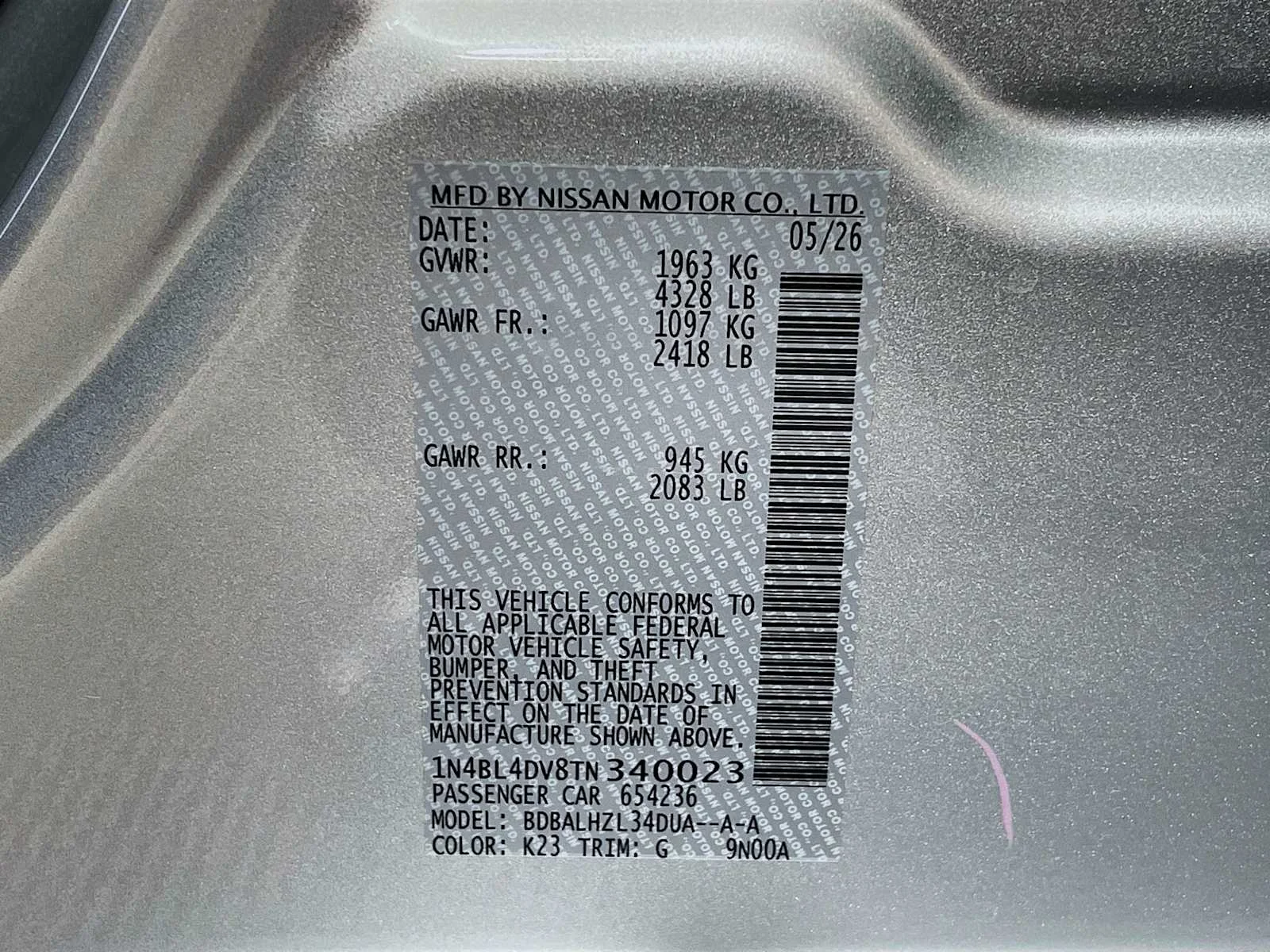 New 2026 Brilliant Silver Metallic Nissan SV image 6