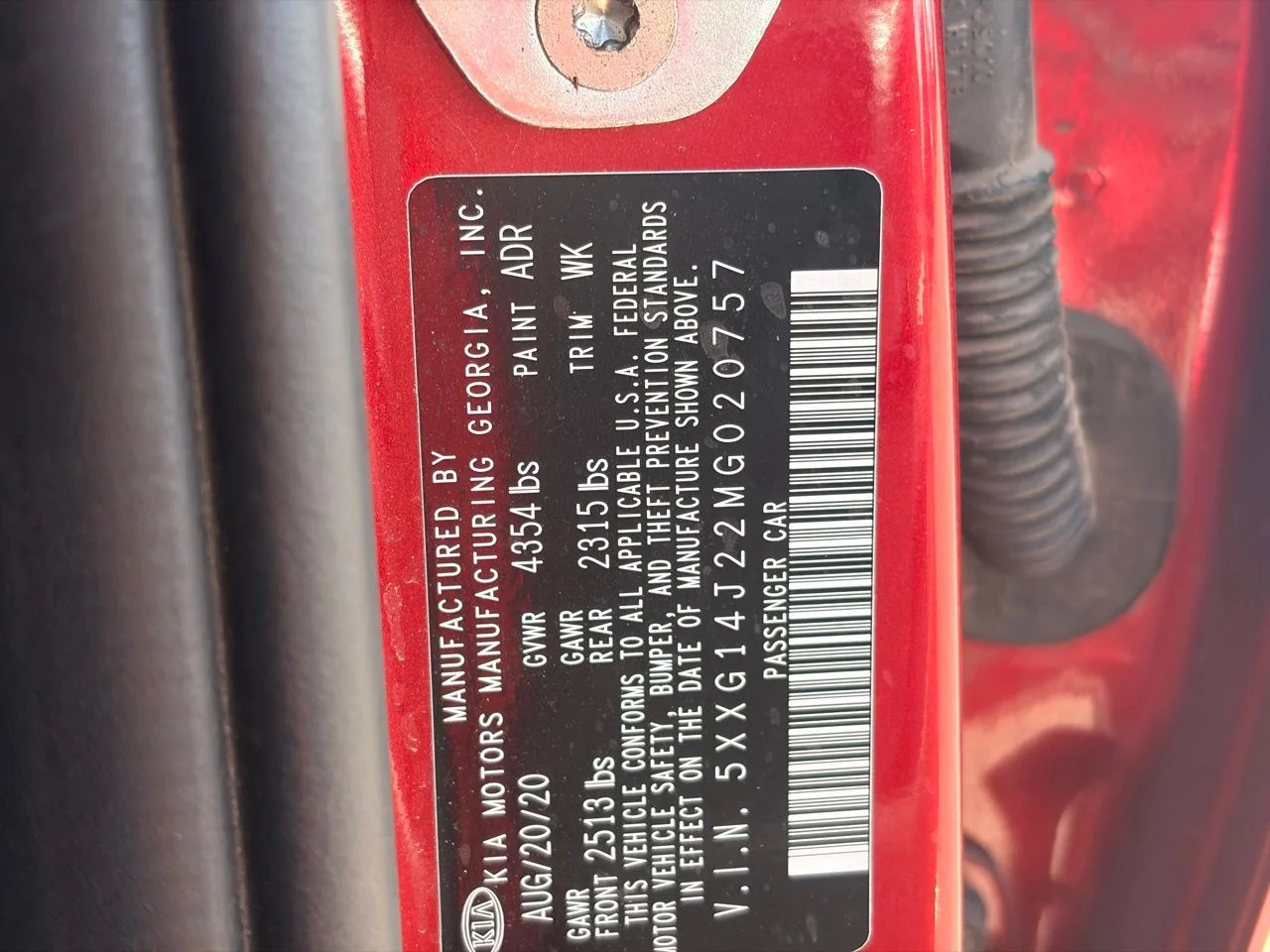 Used 2021 Passion Red Kia LXS image 29