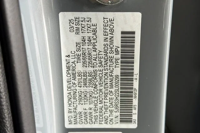 Certified Used 2025 Urban Gray Pearl Honda LX image 32