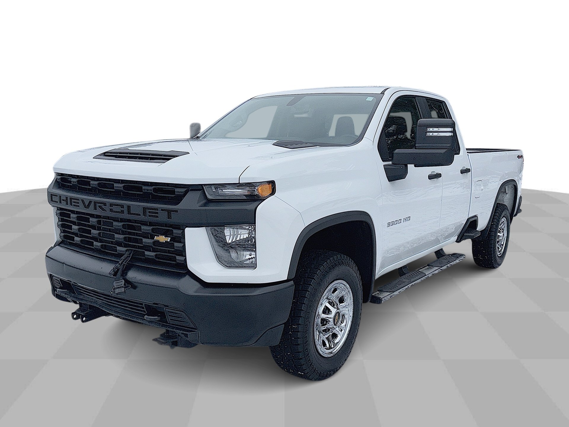 SUMMIT WHITE 2021 Chevrolet Silverado 3500HD Work Truck Double Cab LB 4WD Pickup Truck Four-Wheel Drive