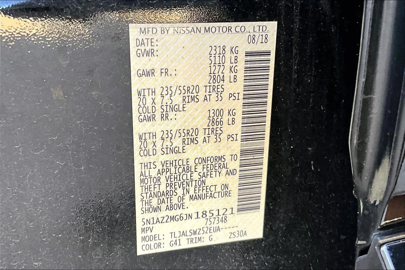 Used 2018 Magnetic Black Metallic Nissan Platinum image 31