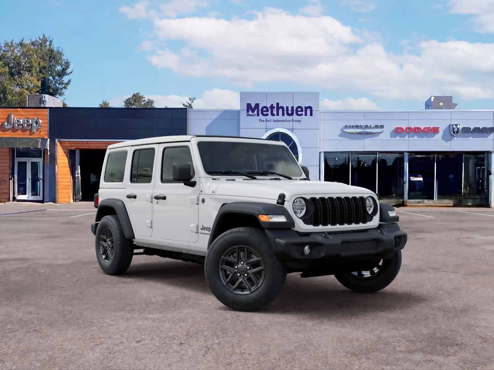 New 2026 Bright White Clear-Coat Exterior Paint Jeep Sport S image 5
