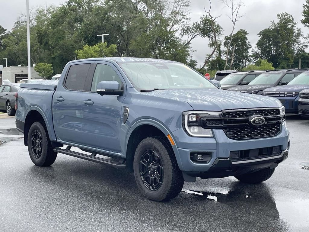 Used 2025 Azure Gray Metallic Tri-Coat Ford LARIAT image 1