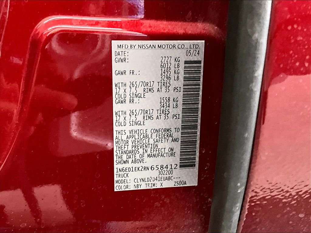 Used 2024 Cardinal Red Metallic Tricoat Nissan PRO-4X image 34