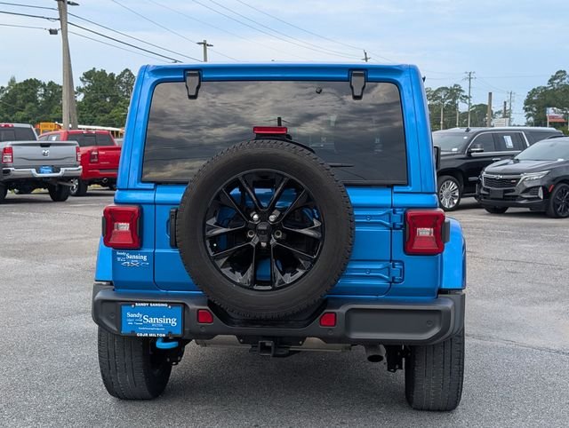 Used 2022 Blue Jeep Unlimited Sahara 4xe image 4