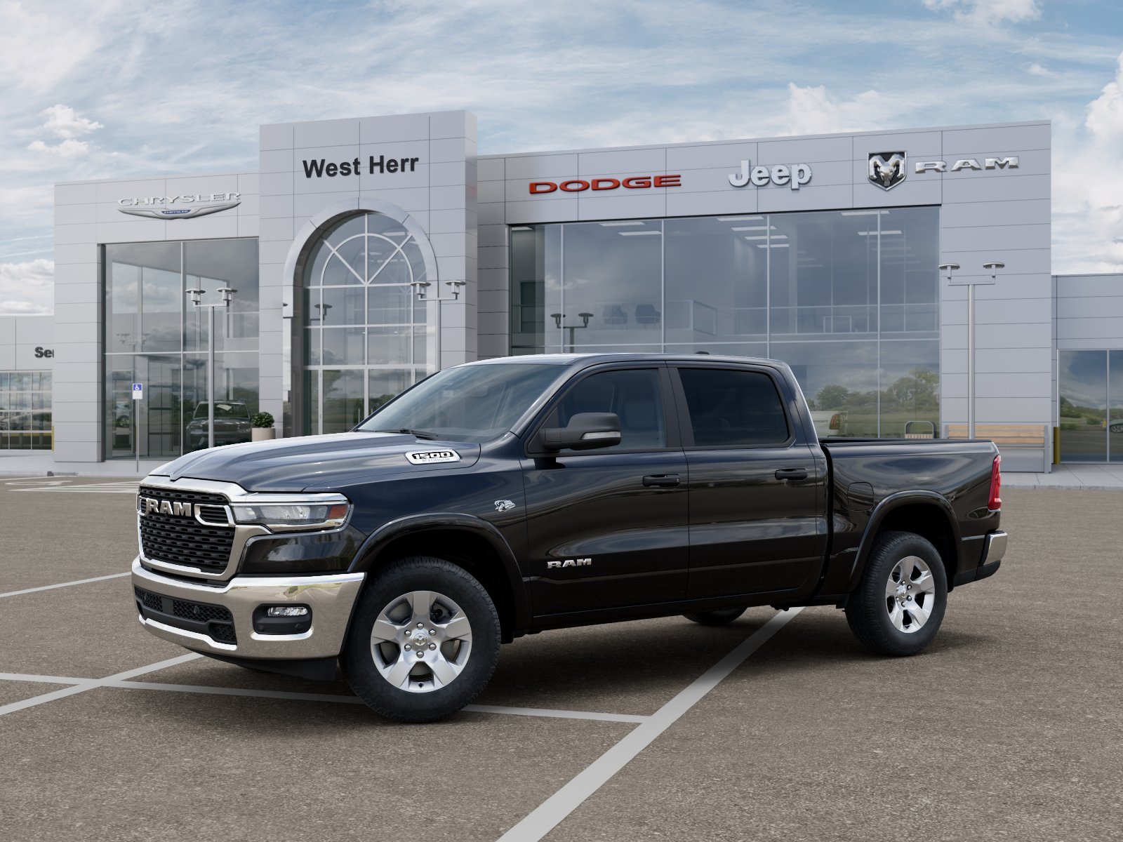 New 2026 Diamond Black Crystal Pearlcoat RAM RAM 1500 BIG HORN CREW CAB 4X4 image 28