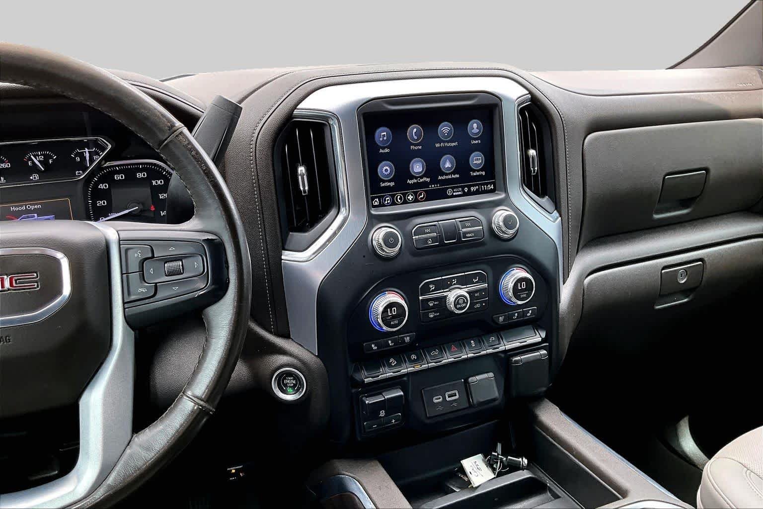 Used 2021 White Frost Tricoat GMC SLT image 8