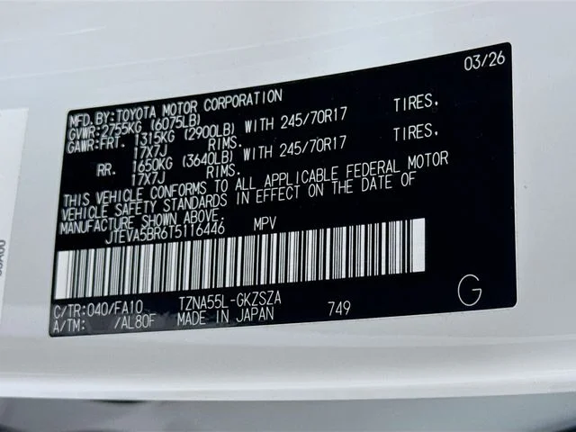 New 2026 White Toyota SR5 image 30