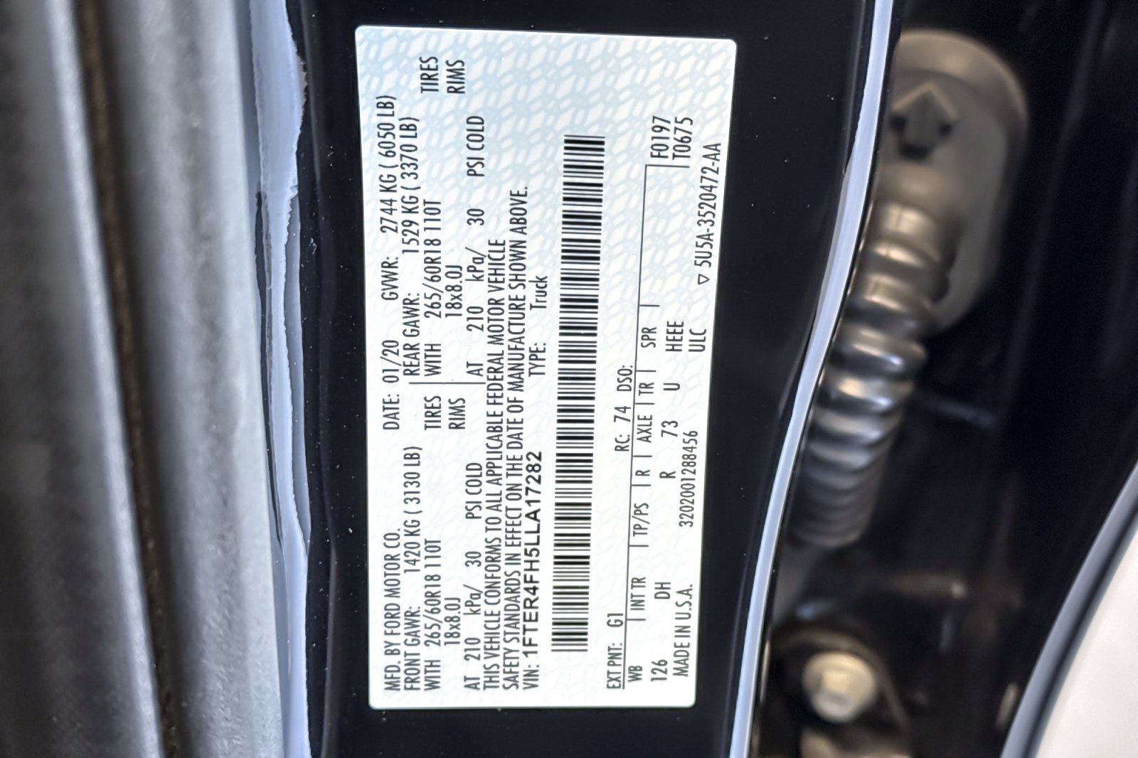 Used 2020 Shadow Black Ford LARIAT image 29