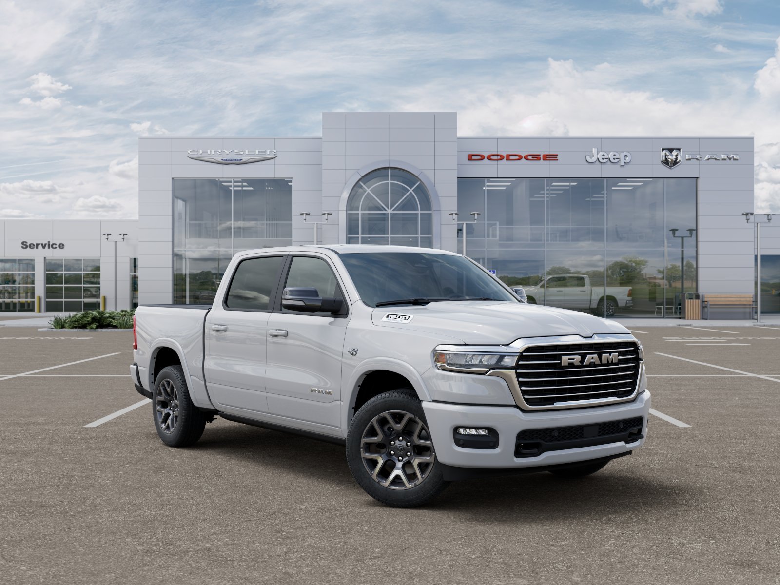 New 2026 Bright White Clear-Coat Exterior Paint RAM Laramie image 24