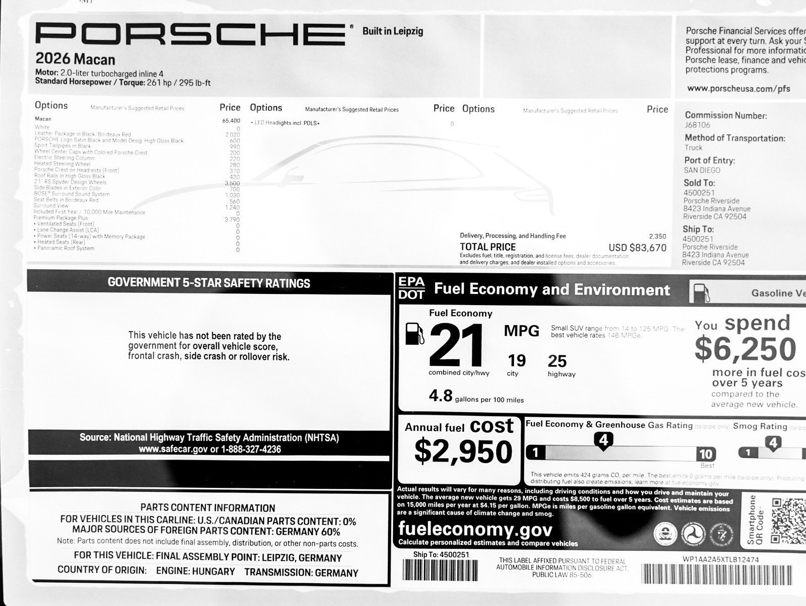 New 2026 White Porsche  image 32
