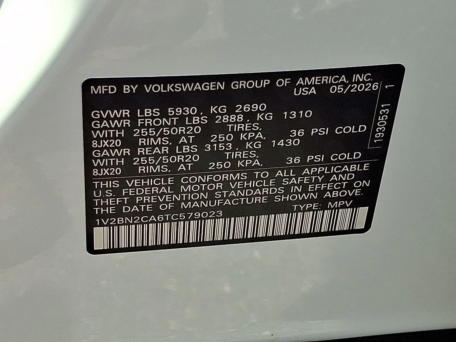 New 2026 0P0P/OPALWHTPRL Volkswagen 2.0T SEL image 21