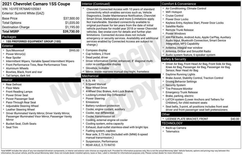 Used 2021 White Chevrolet SS image 29
